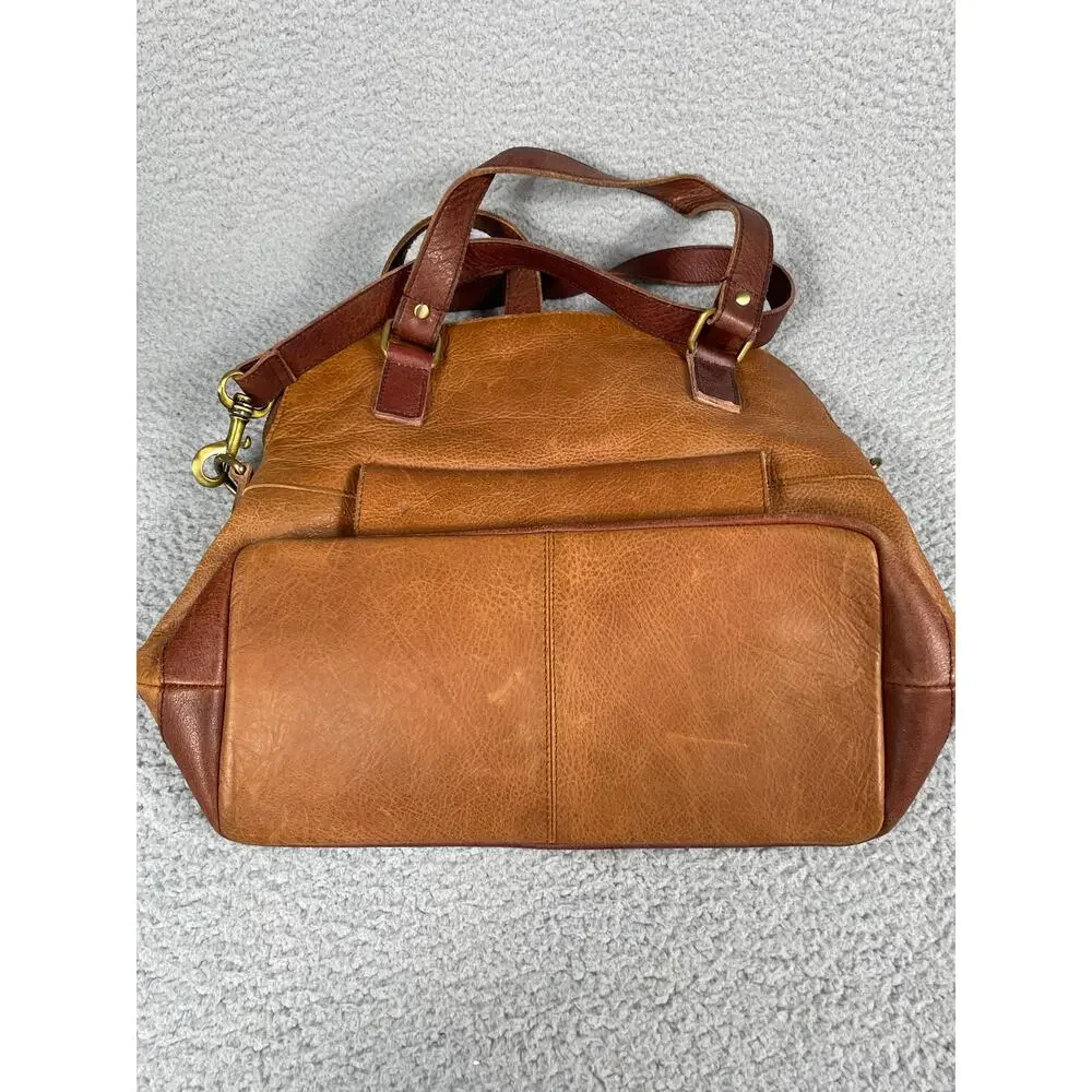 Anabaglish Womens Large Brown Leather Purse Embroidered Satchel - Picture 4 of 13